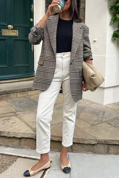 Veste Femme Ajustée en Laine à Col Montant, Style Cardigan