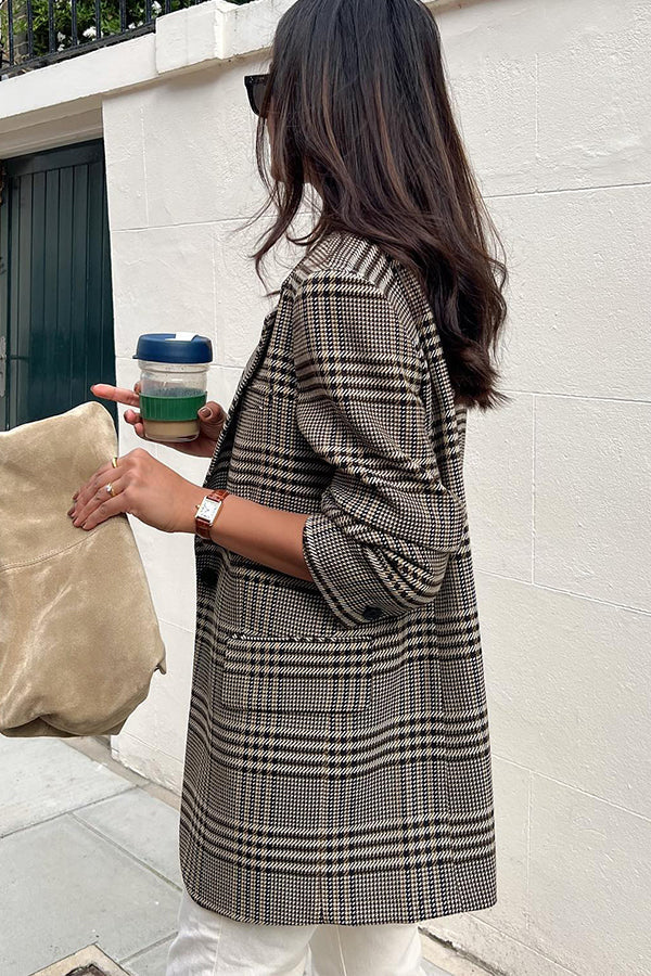 Veste Femme Ajustée en Laine à Col Montant, Style Cardigan