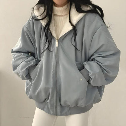 Veste Teddy Réversible Femme