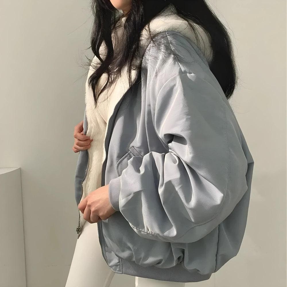 Veste Teddy Réversible Femme
