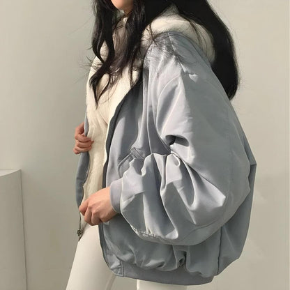 Veste Teddy Réversible Femme