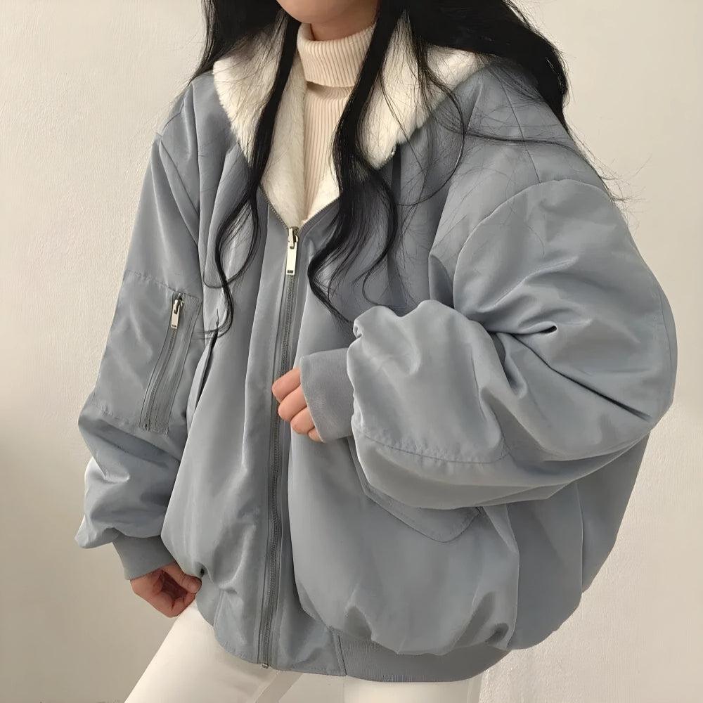 Veste Teddy Réversible Femme