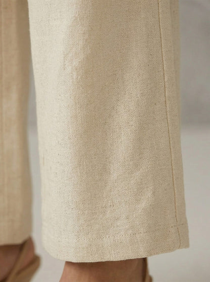 Ruœgy Ensemble Pantalon Large En Lin Femme