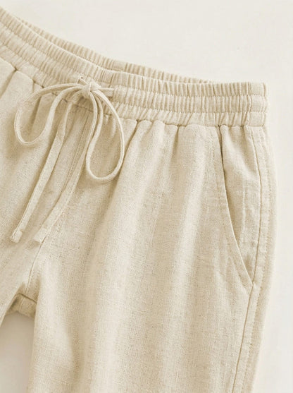 Ruœgy Ensemble Pantalon Large En Lin Femme