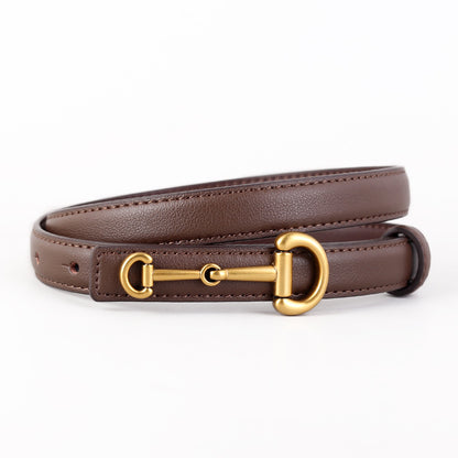 Ruœgy Horsebit Buckle Thin Belt
