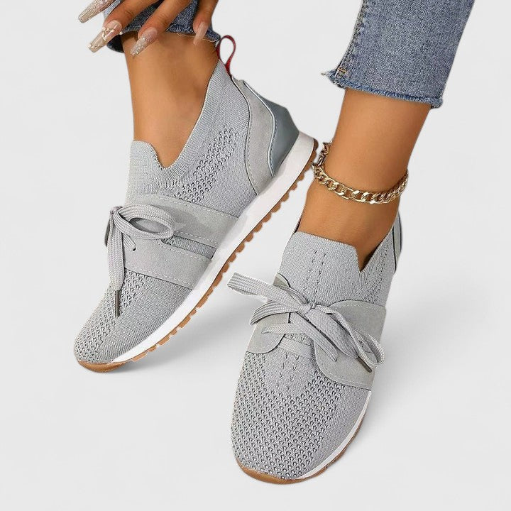 Ruœgy Baskets Orthopédiques à Lacets en Maille Femme
