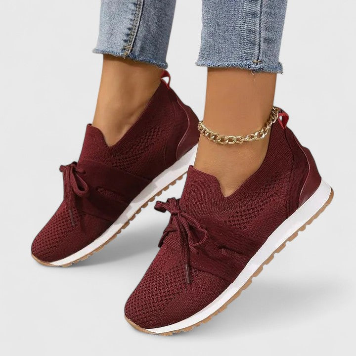 Ruœgy Baskets Orthopédiques à Lacets en Maille Femme