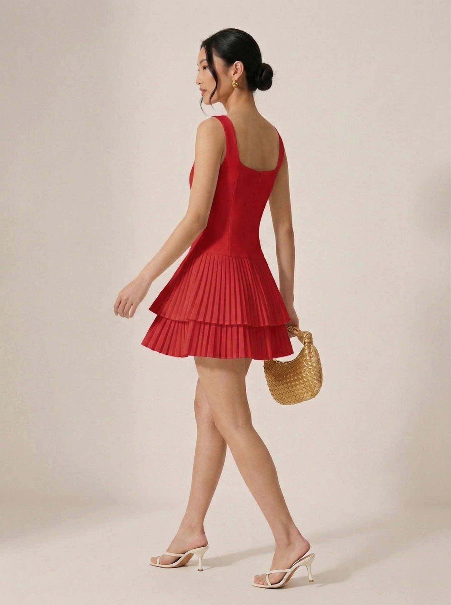 Ruœgy Robe Mini Col Carré Femme