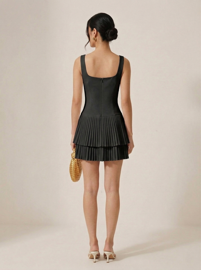 Ruœgy Robe Mini Col Carré Femme