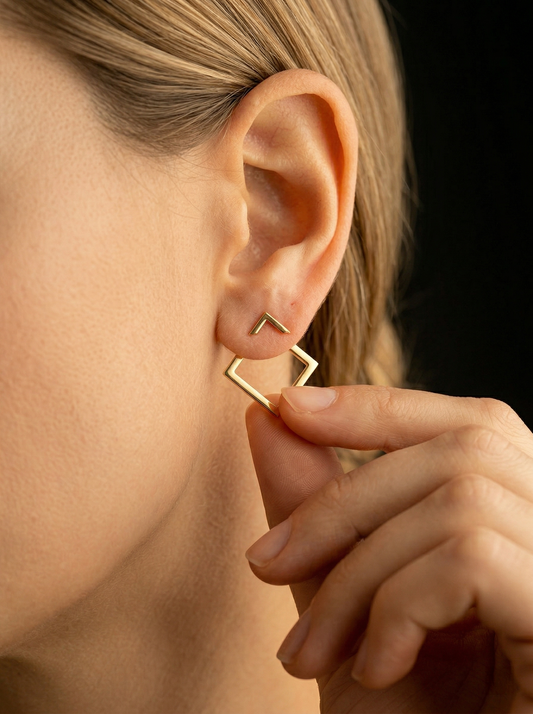 Ruœgy Boucles d’oreilles Carrées Femme