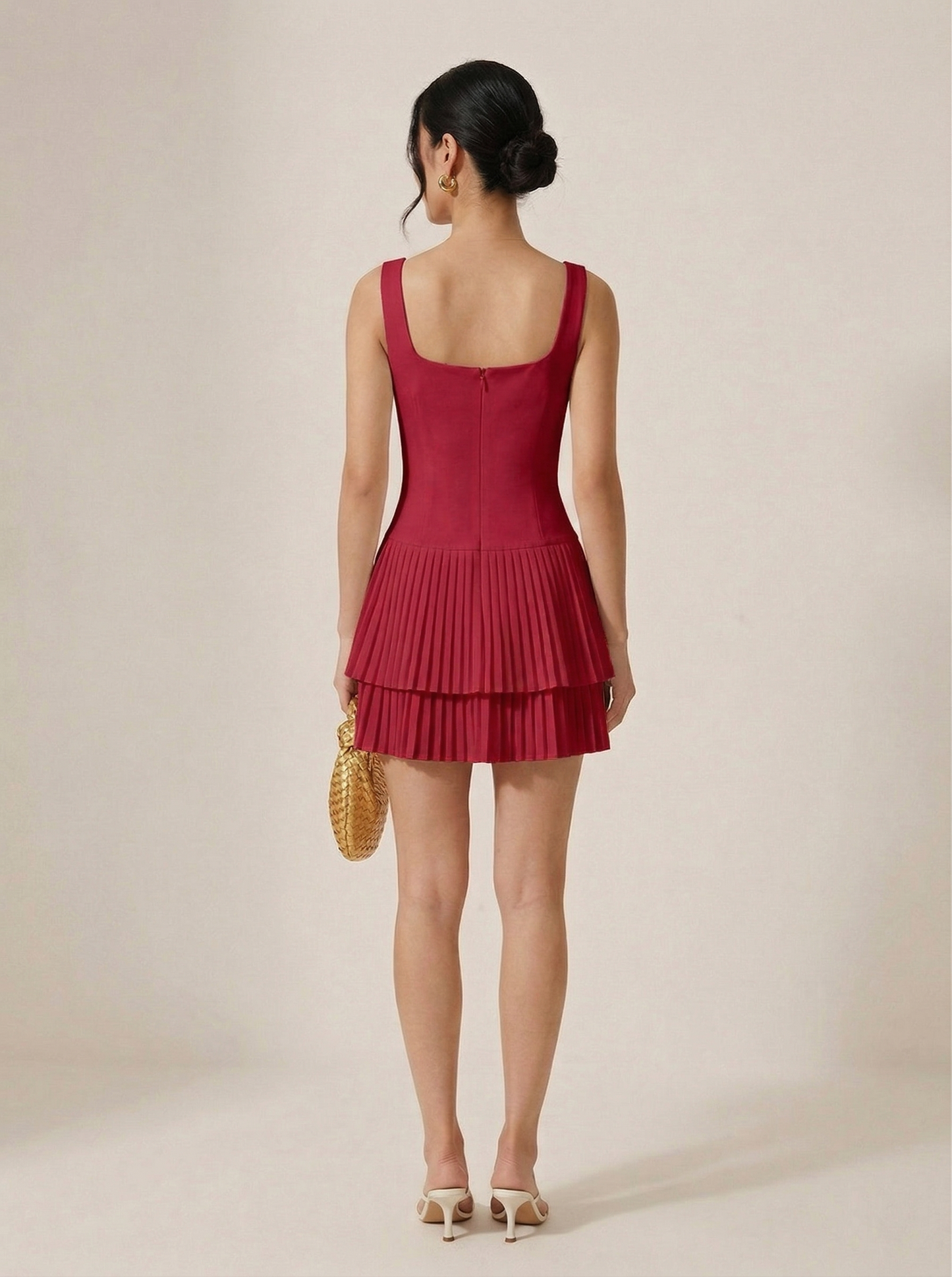 Ruœgy Robe Mini Col Carré Femme