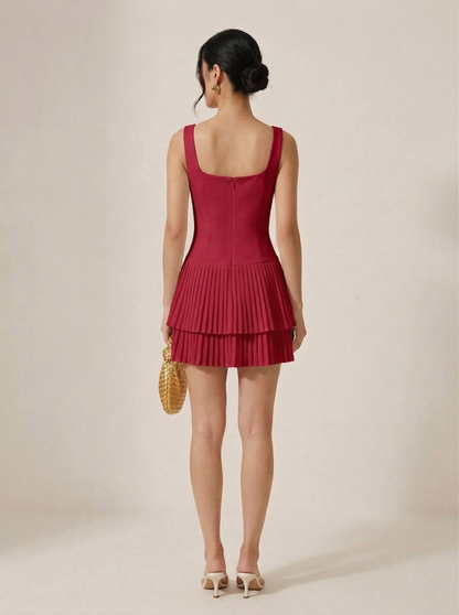 Ruœgy Robe Mini Col Carré Femme