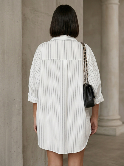 Ruœgy Chemise Rayée Oversize Femme