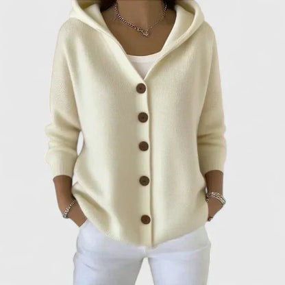 Ruœgy Gilet à Capuche Boutonné Femme