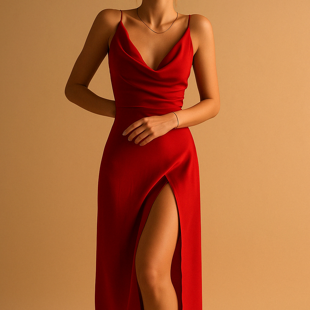 Ruœgy Robe Longue Col V Femme