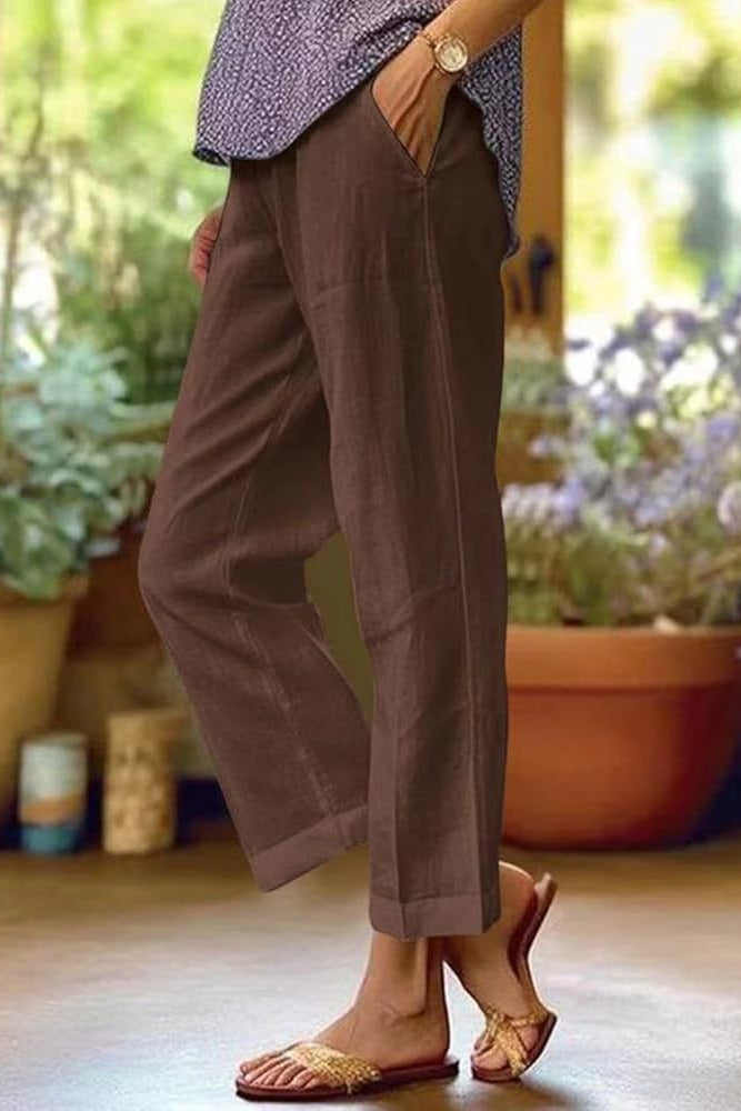 Ruœgy Pantalon 7/8 Coupe Droite Femme