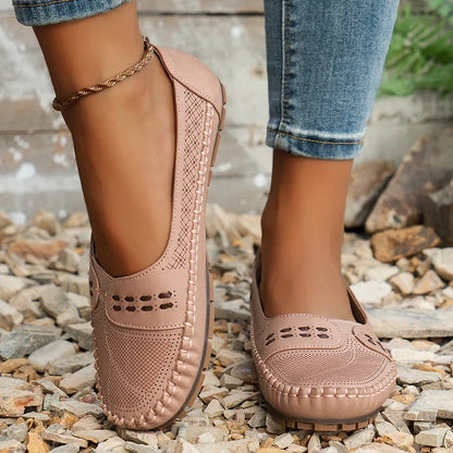 Ruœgy Chaussures Plates Orthopédiques Perforées Femme