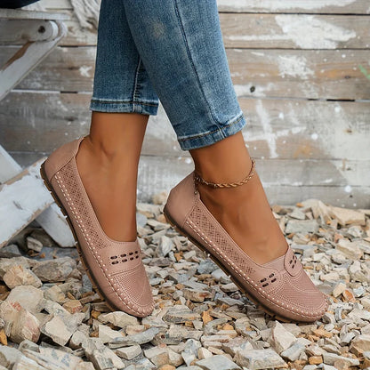 Ruœgy Chaussures Plates Orthopédiques Perforées Femme