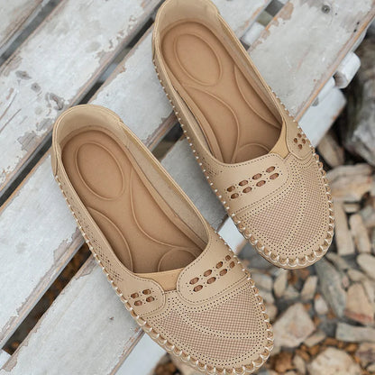 Ruœgy Chaussures Plates Orthopédiques Perforées Femme
