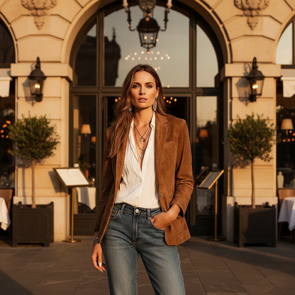 Ruœgy Blazer En Suédine Femme