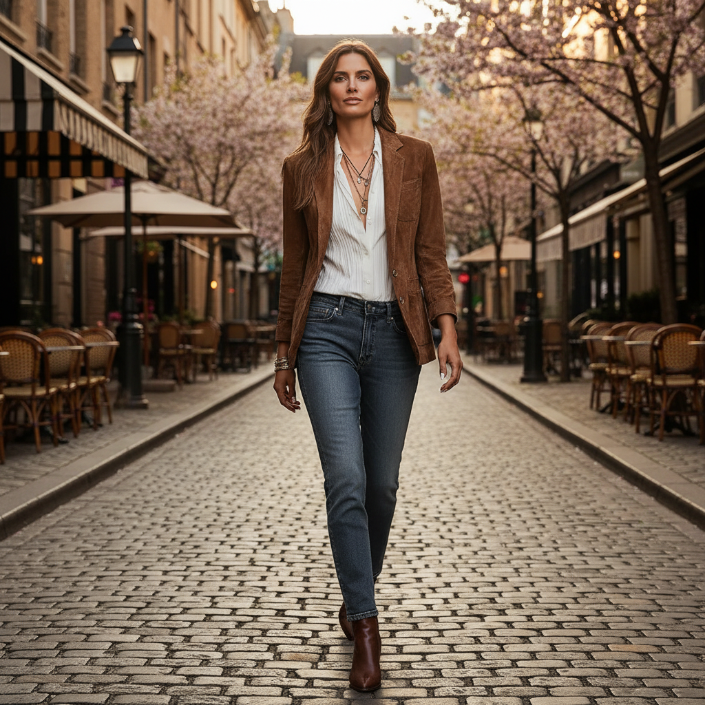 Ruœgy Blazer En Suédine Femme