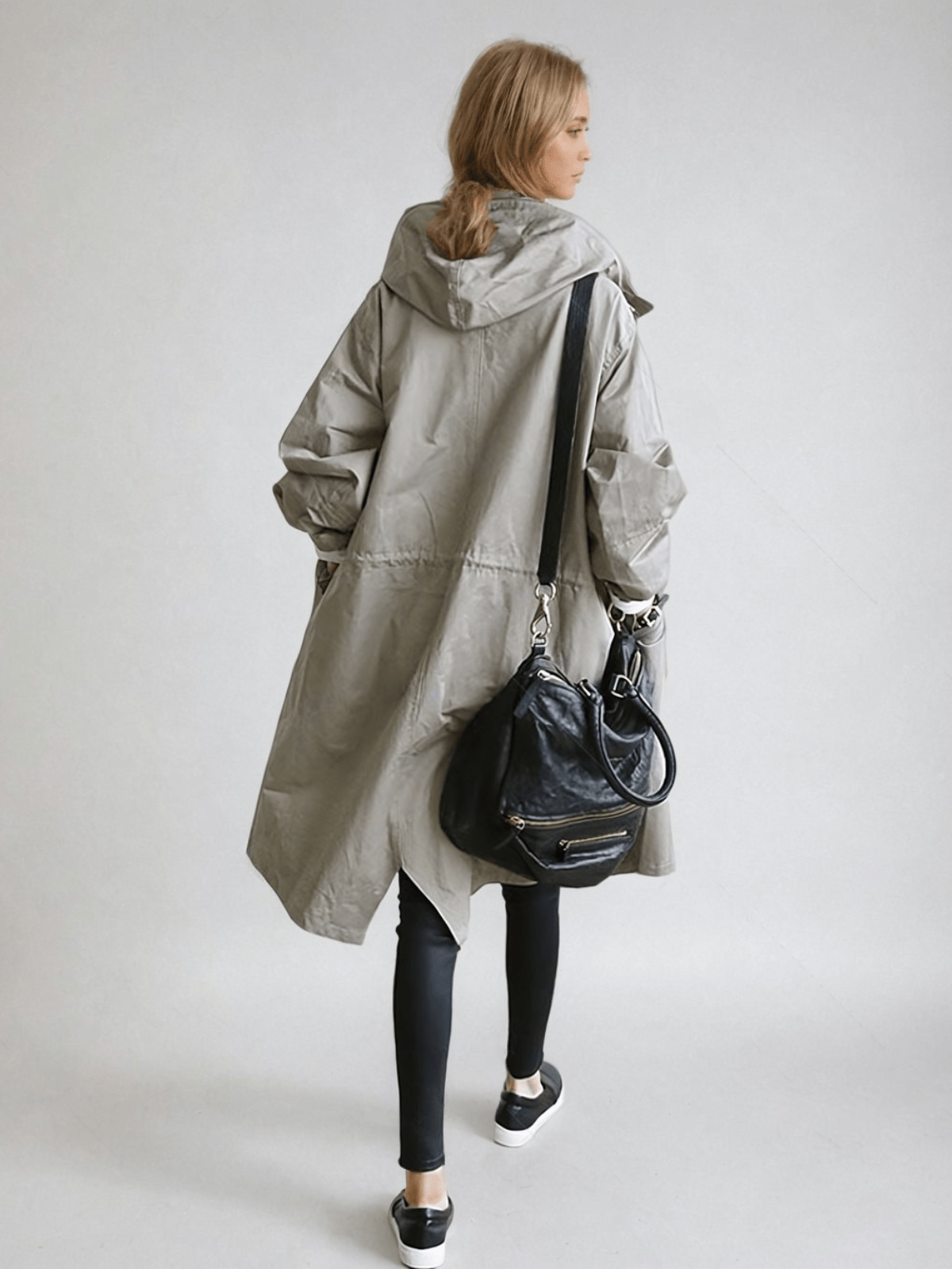 Ruœgy Trench Oversize à Capuche Boutonné Femme