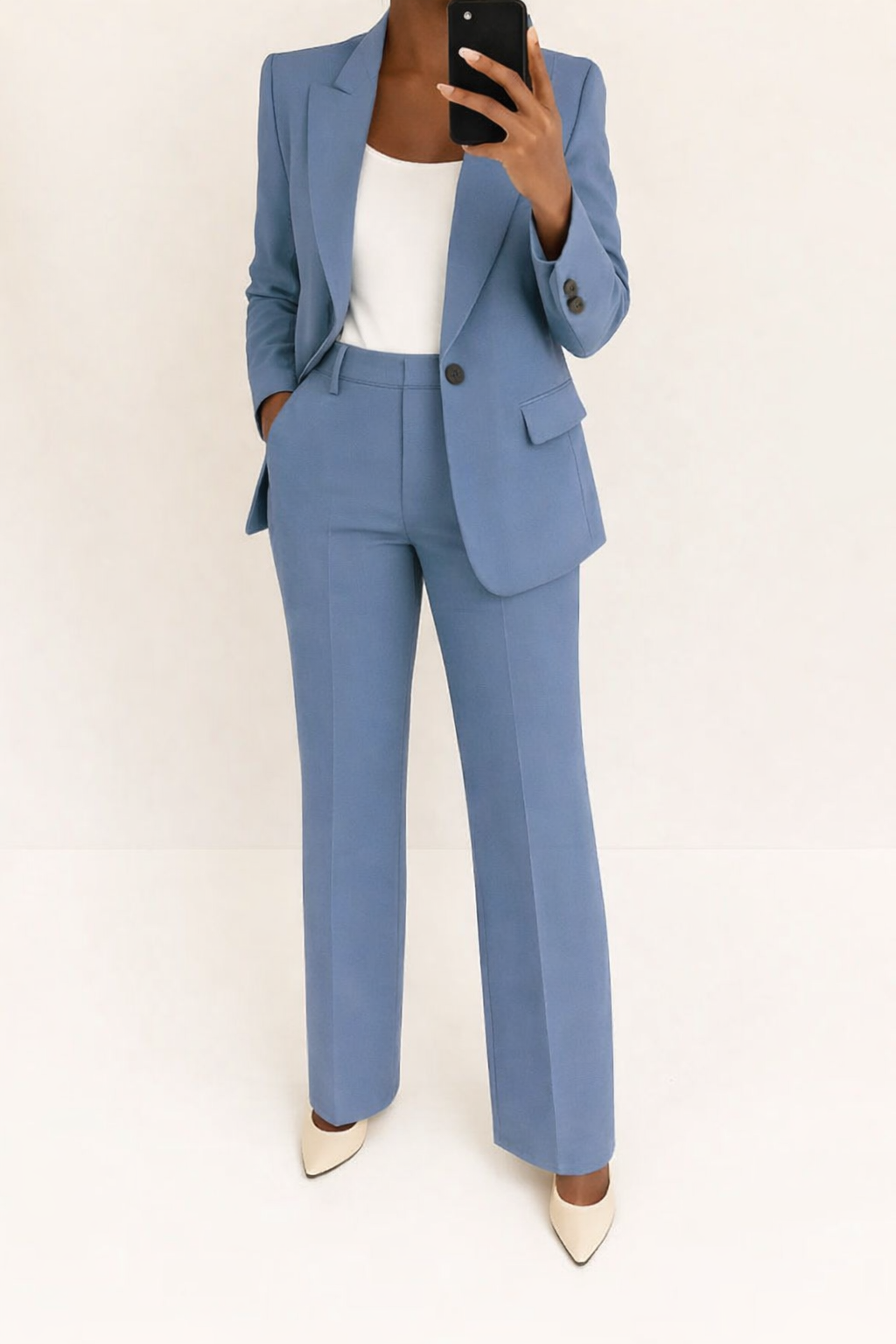 Ruœgy Ensemble Tailleur Pantalon Large Femme