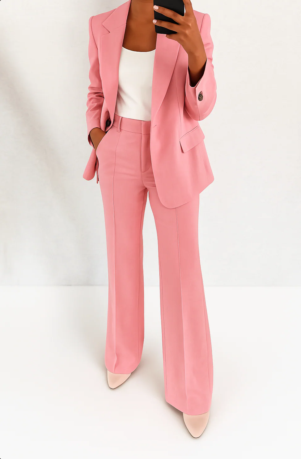 Ruœgy Ensemble Tailleur Pantalon Large Femme